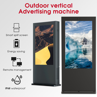Kiosque d'affichage numérique extérieur étanche IP55 IP65 avec écran tactile Android, totem LCD sur pied