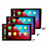 Autoradio Android 2 Din 7/9/10'' Écran tactile IPS 4+4 cœurs 4+128 Go Stéréo de voiture Carplay Android Auto GPS WiFi RDS DSP d'usine