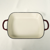 Plaque de cuisson en fonte émaillée 2025 Offre Spéciale Non toxique Moule à biscuits résistant au four Plateau de torréfaction robuste