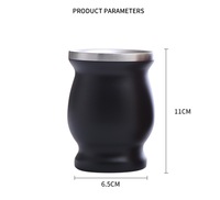 Gourde à Yerba Maté 8oz en Acier Inoxydable 304, Tasse à Double Paroi Isolée Sous Vide pour le Thé Traditionnel Argentin, Idéale pour le Camping et le Bureau