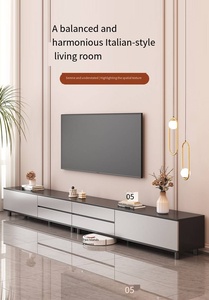 <span class=keywords><strong>Meuble</strong></span> <span class=keywords><strong>TV</strong></span> moderne, simple, écologique et durable pour salon et chambre, idéal pour petits appartements, avec rangement intégré et espace de présentation - Product Image 4