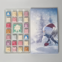 Boîte de calendrier de l'avent personnalisée vide pour cire fondante de Noël, luxe, 24 jours, emballage parfumé, matériaux recyclés, réutilisable, écologique