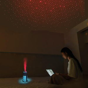 Nouvel humidificateur de bureau silencieux à tête oscillante pour la maison, la chambre, la voiture, avec fonction aromathérapie et projecteur - Product Image 2