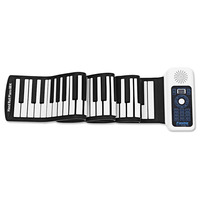 Piano portable à 88 touches fabriqué en Chine, clavier en silicone avec design épaissi, noir/blanc, vente en gros