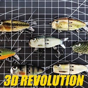 <span class=keywords><strong>Leurre</strong></span> de pêche rigide multi-articulé avec yeux 3D et doubles hameçons triples pour la pêche au bar, à la <span class=keywords><strong>truite</strong></span>, en eau douce et en eau salée - Product Image 2