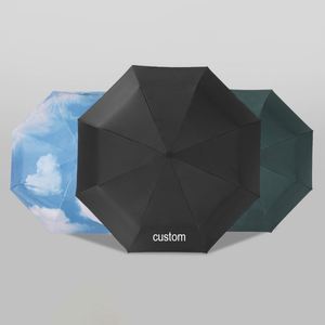 Parapluie pliant automatique personnalisé pour couples, idéal pour les voyages en extérieur, protection solaire et pluie, avec logo - Product Image 1