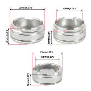 สเปเซอร์ล้ออะลูมิเนียมอัลลอย 50 มม. 39 มม. 45 มม. สีเงิน สำหรับปรับแต่งล้อรถยนต์ - Product Image 1