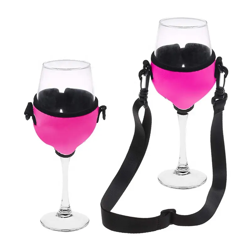 Tùy Chỉnh Wine Cooler Bag Neoprene Không Thấm Nước Tay Áo Rượu Vang Đỏ Cách Nhiệt 180Ml Wine Cup Cover Glass Chủ Dây Buộc