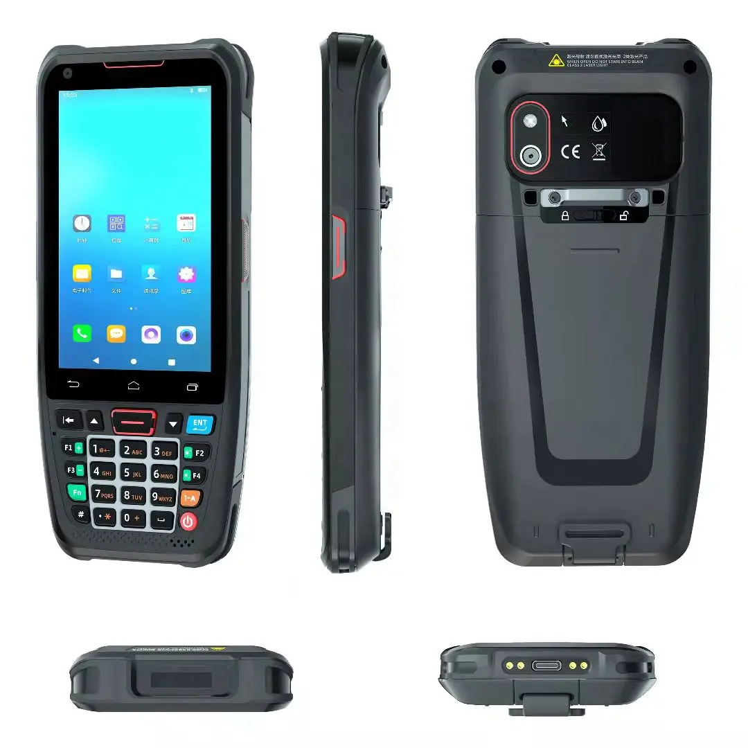 Fabriek 4 ''Android 10 IP66 2Gram + 16Grom 2D Scan Qr Code Industriële Pda Robuuste Handhelds Terminal voor Data Mobiele Magazijn
