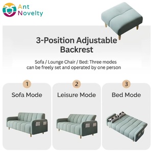 EU Hammarn Folding Bed Dark Grey Black 120cm Convertible <b>Sleeper</b> Compact Pull-Out Couch for Apartment Bedroom Factory OEM - Product Image 2
