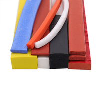 Bande d'étanchéité en mousse de silicone extrudée personnalisée, résistante aux hautes températures, bande d'étanchéité souple en caoutchouc de silicone