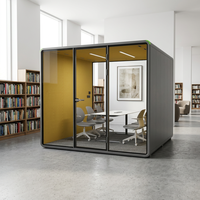 Cabine téléphonique de bureau moderne, studio portable insonorisé, cabine insonorisée pour une personne, cabine d'interview pour deux personnes