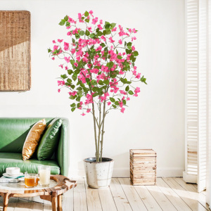 4ft Thực Tế Nhân Tạo Bougainvilleas Lụa Hoa Cây Bonsai Mâm Xôi Hoa Màu Đỏ Ngoài Trời Đám Cưới Sinh Nhật Đảng Trang Trí - Product Image 4