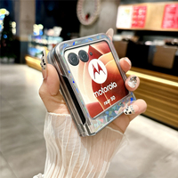 Mode Laser Splinter Brillant Plume Fil Dur PC Étui De Protection pour Motorola Moto Razr 60 50 Ultra