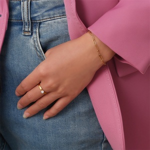 Cheap and Fine Natural Stone <b>Crystal</b> <b>Ring</b> Stainless Steel Gold Plated Women Band <b>Rings</b> Jewelry - Product Image 3