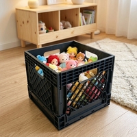 Caisse de rangement pliable en plastique HAOSEN, durable et écologique, légère, empilable et emboîtable pour le stockage alimentaire et l'emballage des légumes