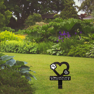 New cross-border pet-shaped wooden cross sign for dogs and <b>cats</b>, a memorial sign for gravesites, and a directional sign. - Product Image 3
