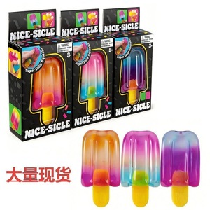 Juguetes Blandos Antiestrés Bonitos y Suaves, Juguetes Blandos de 3 Colores en Stock, Needoh Squishy de Color Degradado, Needoh Squishy Popsicle para Niños - Product Image 3