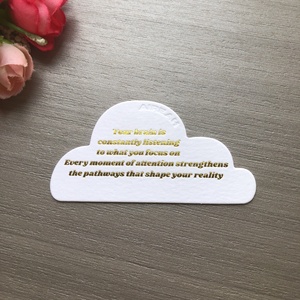 Biglietti d'Auguri Personalizzati di Alta Qualità con Testo in Rilievo, Cartoncino <span class=keywords><strong>Bianco</strong></span> 600gsm, Biglietti Regalo con Lamina Dorata - Product Image 2