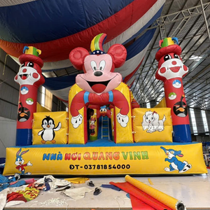 Aplicación de juegos de Vietnam, material de PVC, fácil de instalar, características de parques de atracciones, castillo inflable de payaso, 5m x 10m - Product Image 2