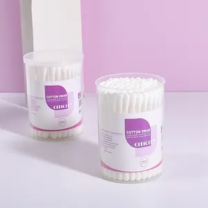 100pcs Makeup Tool Sterile Cotton Swabs With Plastic Stick