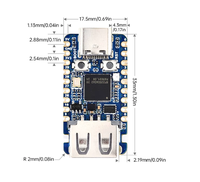 Programador Raspberry Pi RP2350A P2350-USB-A con Interfaces USB Tipo-C/USB-A, Arquitectura Heterogénea de Doble Núcleo