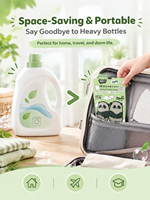 Feuilles de lessive écologiques dissolvables à base de plantes, durables, anti-décoloration, portables pour le voyage, parfum linge frais, 80%