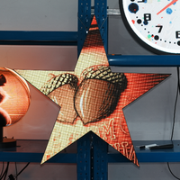 Pantalla LED Personalizada en Forma de Estrella de Cinco Puntas con Señalización Digital, Paneles de Video Publicitarios LED para Centros Comerciales
