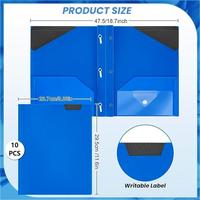Carpeta de Presentación Impermeable con Bolsillo para Papelería, Fabricada en Plástico PP, con 2 Bolsillos