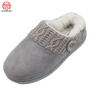 รองเท้าแตะส้นเตี้ยขนฟูสำหรับผู้หญิงรองเท้าโลฟเฟอร์สำหรับใส่ในบ้านและนอกบ้าน - Product Image 3