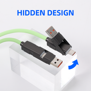 Chất lượng cao 27 Wát sạc nhanh 4 trong 1 màu xanh lá cây LED hiển thị kỹ thuật số điện thoại <span class=keywords><strong>USB</strong></span> Loại C Cáp dữ liệu cáp sản xuất - Product Image 3