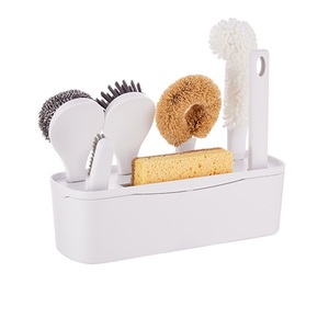 Dropshipping Shopify Kitchen Dishwashing Pot <b>Brush</b> <b>Set</b> With Handle Cleaning Tool Steel <b>Wire</b> Scrubber Storage Organizer - Product Image 1