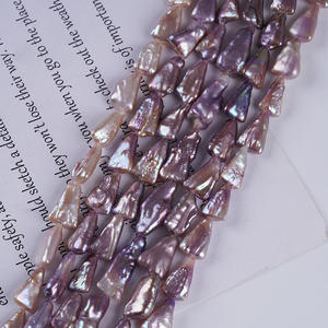 Perles semi-finies triangulaires baroques violettes naturelles, perles colorées pour collier, bijoux DIY pour la fabrication de bracelets et de colliers - Product Image 4