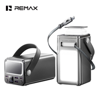 REMAX FP-103 60000mAh PD 200W Chargeur portable à charge rapide avec câble et éclairage automatique rétractable et mode SOS pour le camping