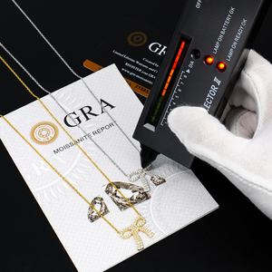 Collier pendentif papillon en argent sterling 925 de qualité supérieure, serti de diamants Moissanite VVS, pour femmes - Product Image 3