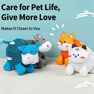 Juguete de Peluche Innovador y Transpirable de Malla 3D para Perros, Bonito Diseño de Vaca y Zorro, Suave, Interactivo, con Sonido, para Masticar, 4 Estilos, Venta al por Mayor, OEM, Personalizado - Product Image 3