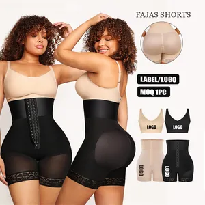 Kundendienst Stufe 3 Fajas Kolumbien-Sets Abnehmen Shapewear nahtloser Po-Lifter kurz Faja hohe taille Faja-Shorts