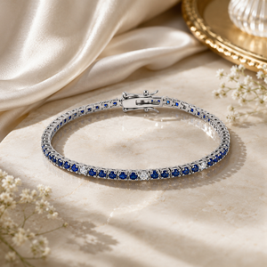 <span class=keywords><strong>Bracciale</strong></span> Tennis Personalizzato Placcato <span class=keywords><strong>Oro</strong></span> 18K con Smeraldi CZ e Chiusura a Scatola per <span class=keywords><strong>Donna</strong></span>, Produttore di Gioielli OEM ODM in Argento 925 e Ottone - Product Image 5