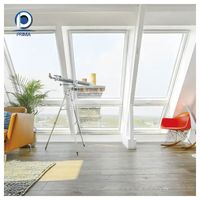 Fenêtre de toit en aluminium à économie d'énergie, commande manuelle, double vitrage, pour résidences privées et greniers, fabrication OEM
