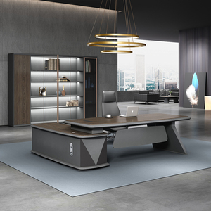 <b>Office</b> Desk Furniture Modern MFC <b>Table</b> L-Shaped Executive <b>Office</b> Desk CEO and Managers <b>Office</b> Furniture Desk - Product Image 3