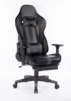 Fauteuil de Gaming Ergonomique Inclinable en Cuir Traditionnel Haut de Gamme avec Cadre en Acier, Dossier Haut, Siège Pivotant à 360 Degrés, Coussin et Vérin à Gaz 3 Positions