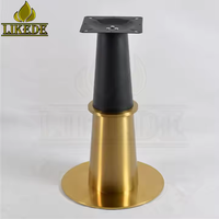 Base de table en acier inoxydable brossé doré de luxe, robuste et moderne, pour table à manger avec plateau en marbre