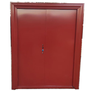 Thép không gỉ bên ngoài đôi chống cháy cửa an Ninh với gần hơn - Product Image 5