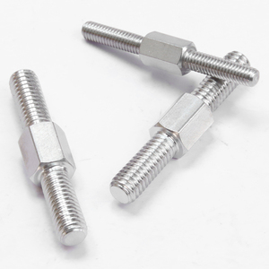 Vis à double extrémité hexagonale en acier inoxydable 304 de haute qualité, boulons hexagonaux à double filetage M3-M14 - Product Image 1