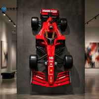 Patung Resin Mobil Formula 1 Skala 1:2, Model Pajangan Balap dengan Cat Otomotif Berkilau Tinggi, Mirip Asli, untuk Dalam/Luar Ruangan