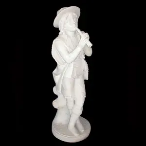 Statue de grand garçon sculptée à la main en marbre blanc grandeur nature vente statue de garçon astro statue de grand garçon