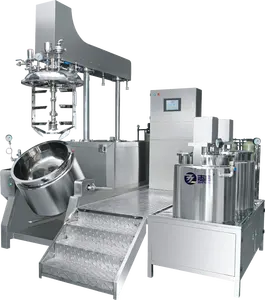 Zhitong 30L hidrolik kaldırma vakum homojenizasyon emülsifiye karıştırma makinesi cilt bakımı losyonu/krem/jel