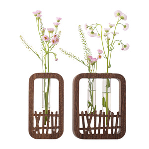 Terrario para Plantas con Soporte de Madera, Estaciones de Propagación de Escritorio para Plantas Hidropónicas, Decoración para Oficina, Hogar y Jardín - Product Image 2