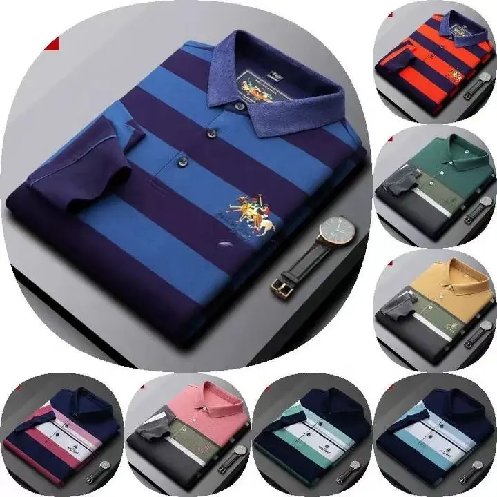 Vente en gros de polos 100% coton pour hommes impression uniforme de broderie polo de golf décontracté uni logo personnalisé