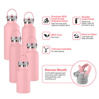 Bouteille d'eau portable minimaliste en acier inoxydable 18/8 à double paroi isolée sous vide, écologique, 700 ml, avec paille, sans BPA, anti-fuite
